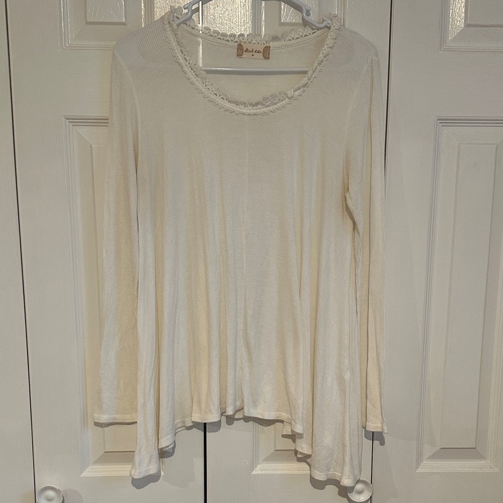Alter’d State White Long Sleeve Blouse Size M